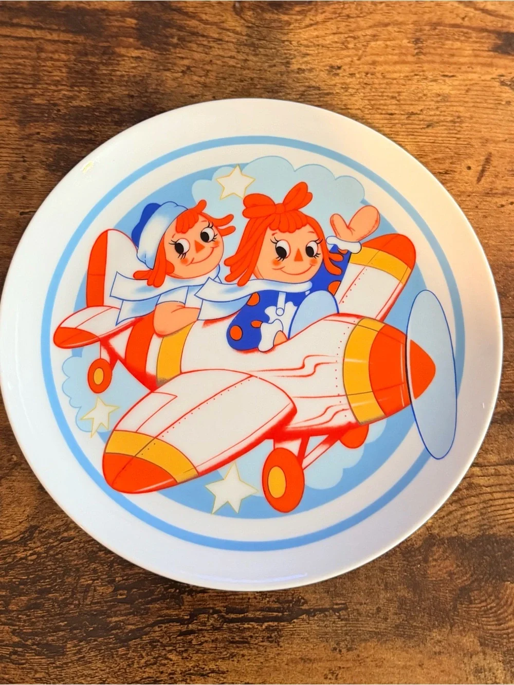 1982 Raggedy Ann and Andy “Flying High” Ceramic Collectible Plate